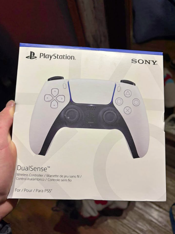 Caja de un control inalámbrico DualSense blanco